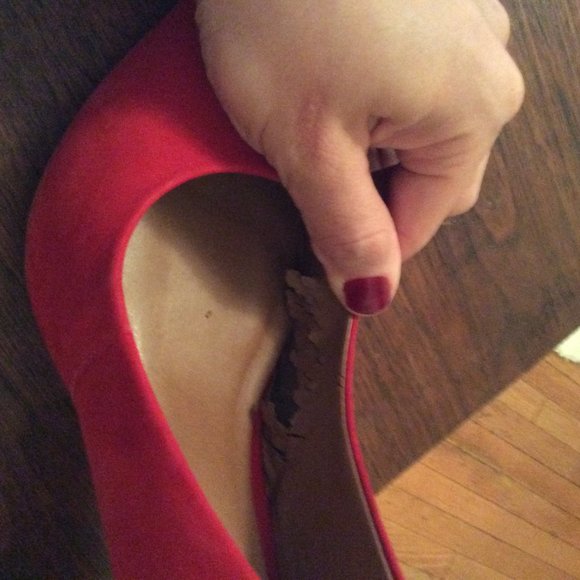Steve Madden Dove Red Sling-back Pointed Toe Pumps - Picture 5 of 5